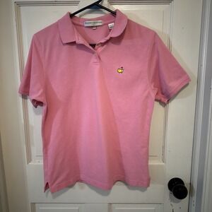 Masters Collection Vintage Ladies Pima Cotton Polo Shirt Pink Women's Large